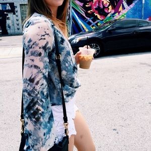 Plant Blue Tie Dye Blouse